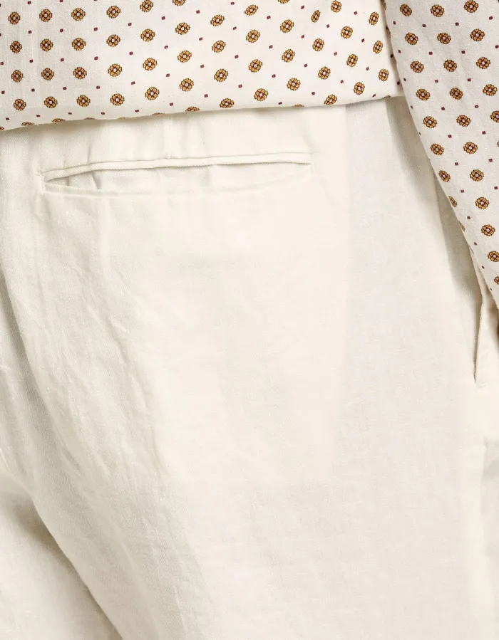 Men Orlebar Brown Trousers Cornell Linen Sandbar