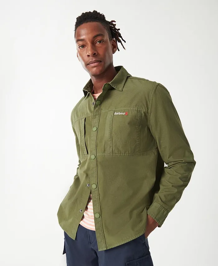 Men Overshirts Barbour Annan Overshirt Burnt Olive