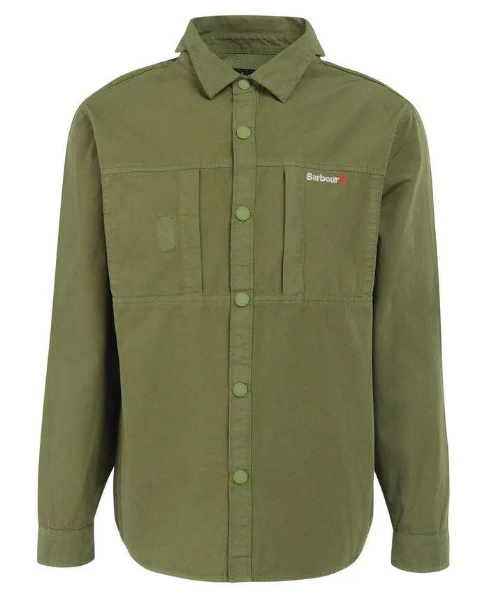Men Overshirts Barbour Annan Overshirt Burnt Olive Men Overshirts Barbour Annan Overshirt Burnt Olive