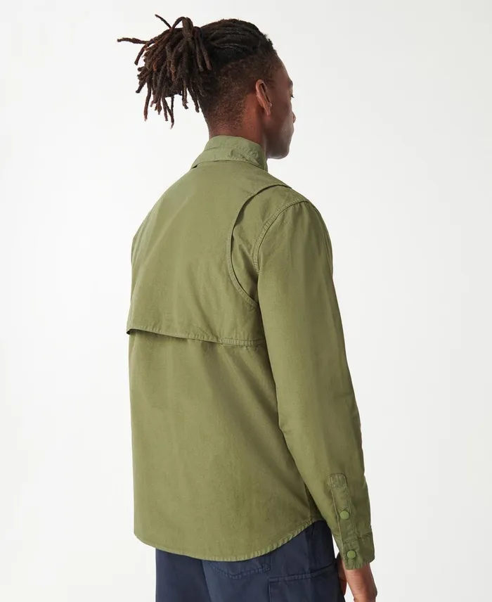 Men Overshirts Barbour Annan Overshirt Burnt Olive Men Overshirts Barbour Annan Overshirt Burnt Olive