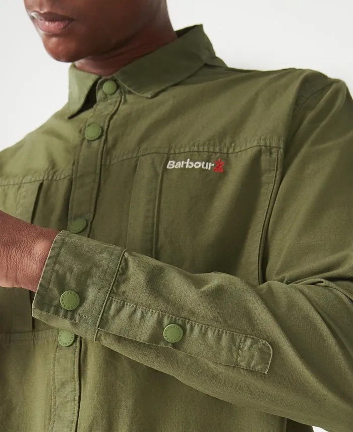 Men Overshirts Barbour Annan Overshirt Burnt Olive Men Overshirts Barbour Annan Overshirt Burnt Olive