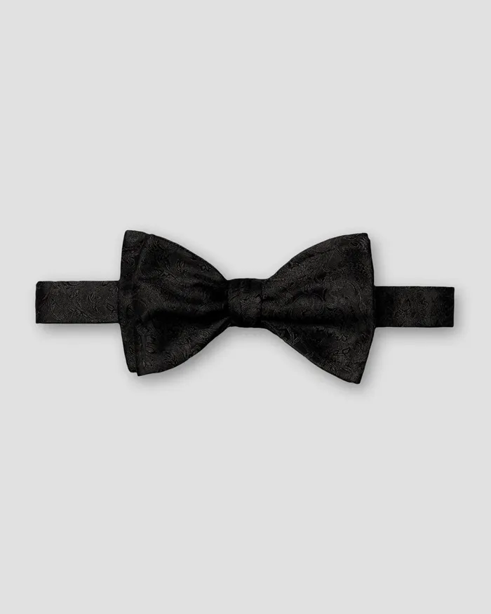Men Paisley Woven Silk Bow Tie 8211 Self Tie Black Eton Bow Ties
