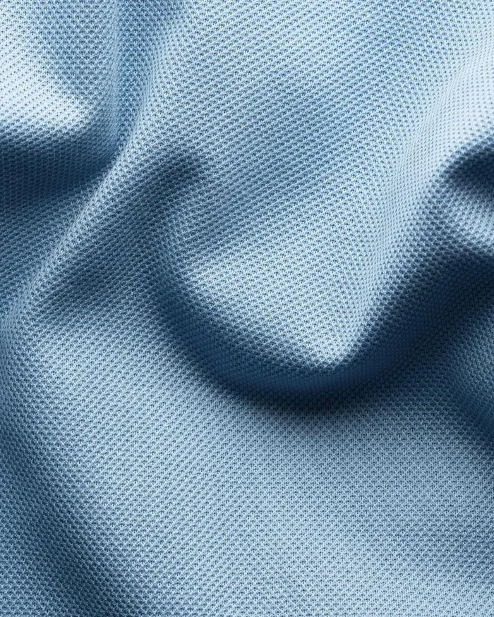 Men Piqu Polo Shirt Blue Eton Casual Shirts Men Piqu Polo Shirt Blue Eton Casual Shirts