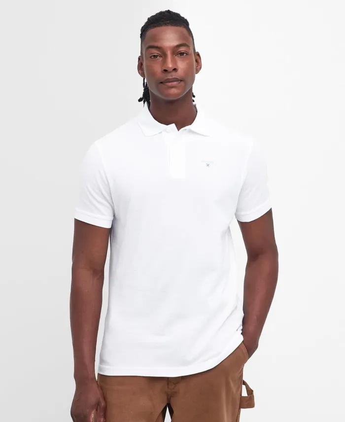 Men Polo Shirts Barbour Sports Polo Shirt Grey Marl