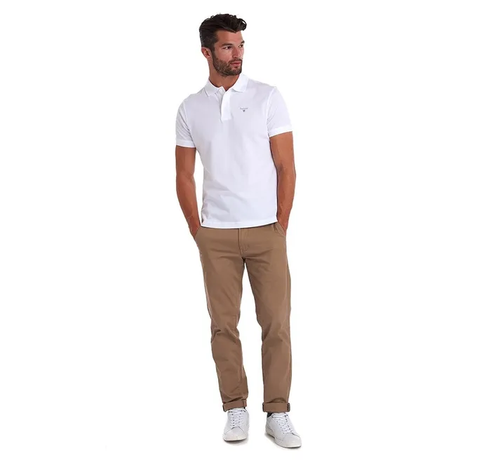 Men Polo Shirts Barbour Sports Polo Shirt Grey Marl