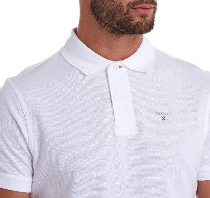 Men Polo Shirts Barbour Sports Polo Shirt Grey Marl