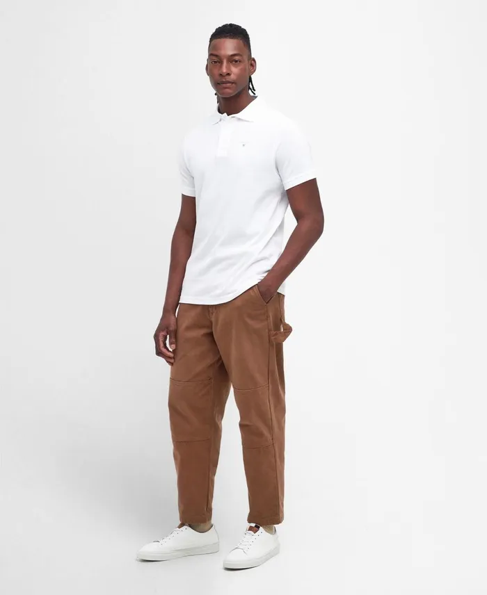 Men Polo Shirts Barbour Sports Polo Shirt Grey Marl