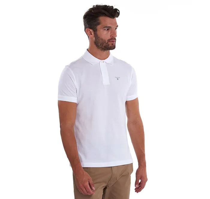 Men Polo Shirts Barbour Sports Polo Shirt Grey Marl
