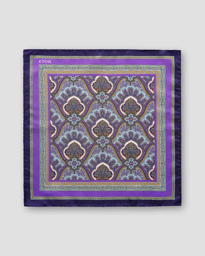 Men Purple Paisley Print Pocket Square Purple Eton Pocket Squares Men Purple Paisley Print Pocket Square Purple Eton Pocket Squares