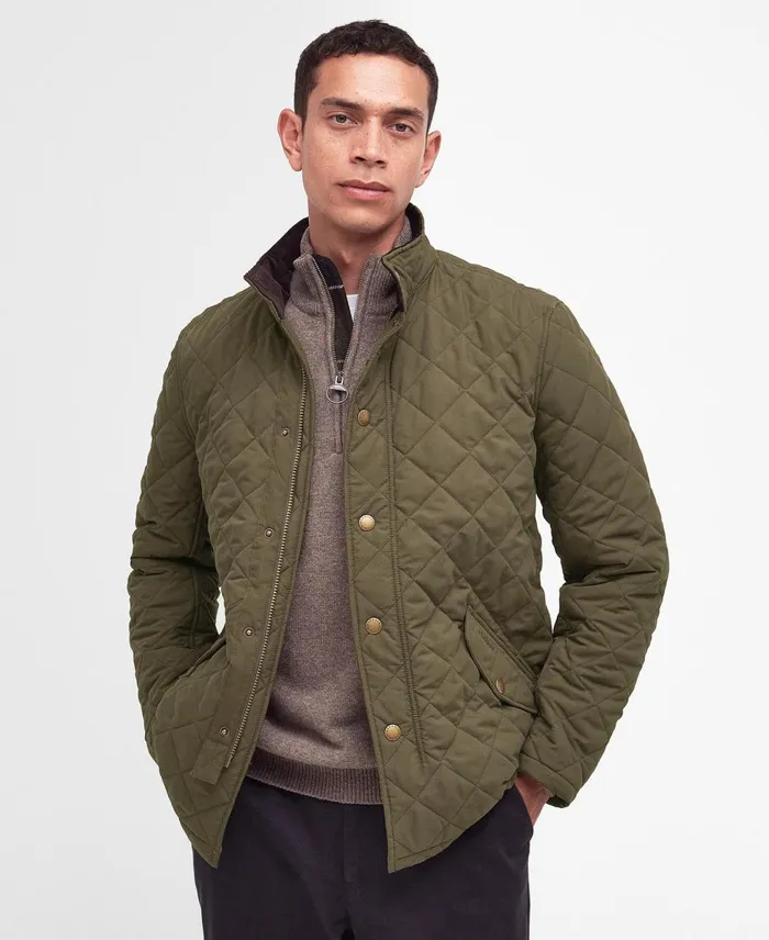 Men Quilted Jackets Barbour Shoveler Quilted Jacket Washed Ochre