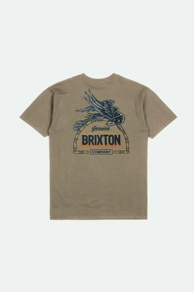 Men Raven SS Tailored TShirt Oatmeal Brixton TShirts