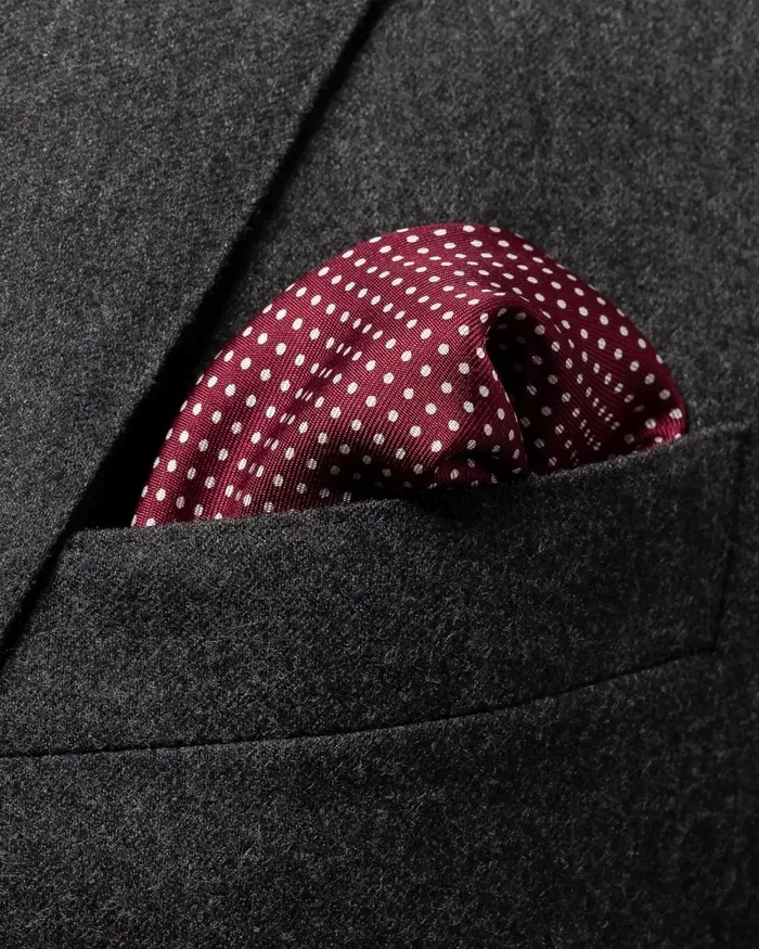 Men Red Polka Dots Silk Pocket Square Pink Eton Pocket Squares Men Red Polka Dots Silk Pocket Square Pink Eton Pocket Squares