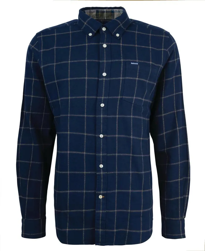 Men Shirts Barbour Acorn Tailored Shirt Classic Navy Men Shirts Barbour Acorn Tailored Shirt Classic Navy