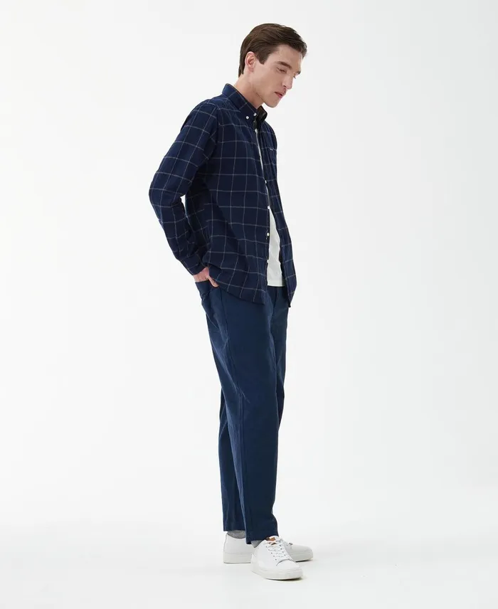Men Shirts Barbour Acorn Tailored Shirt Classic Navy Men Shirts Barbour Acorn Tailored Shirt Classic Navy
