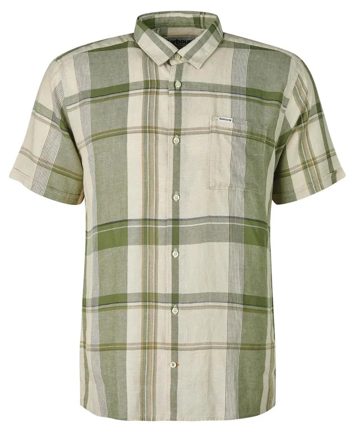 Men Shirts Barbour Bellerby Summer Shirt Burnt Olive Men Shirts Barbour Bellerby Summer Shirt Burnt Olive