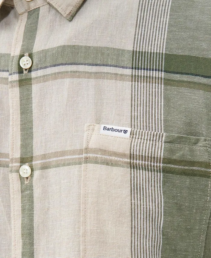 Men Shirts Barbour Bellerby Summer Shirt Burnt Olive Men Shirts Barbour Bellerby Summer Shirt Burnt Olive