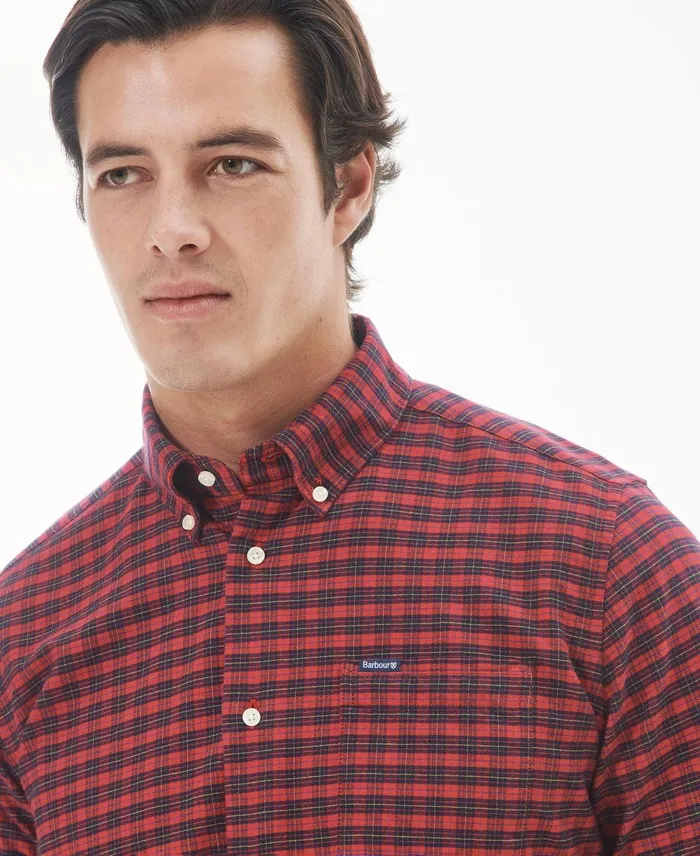 Men Shirts Barbour Emmerson Tailored Shirt Classic Red Men Shirts Barbour Emmerson Tailored Shirt Classic Red