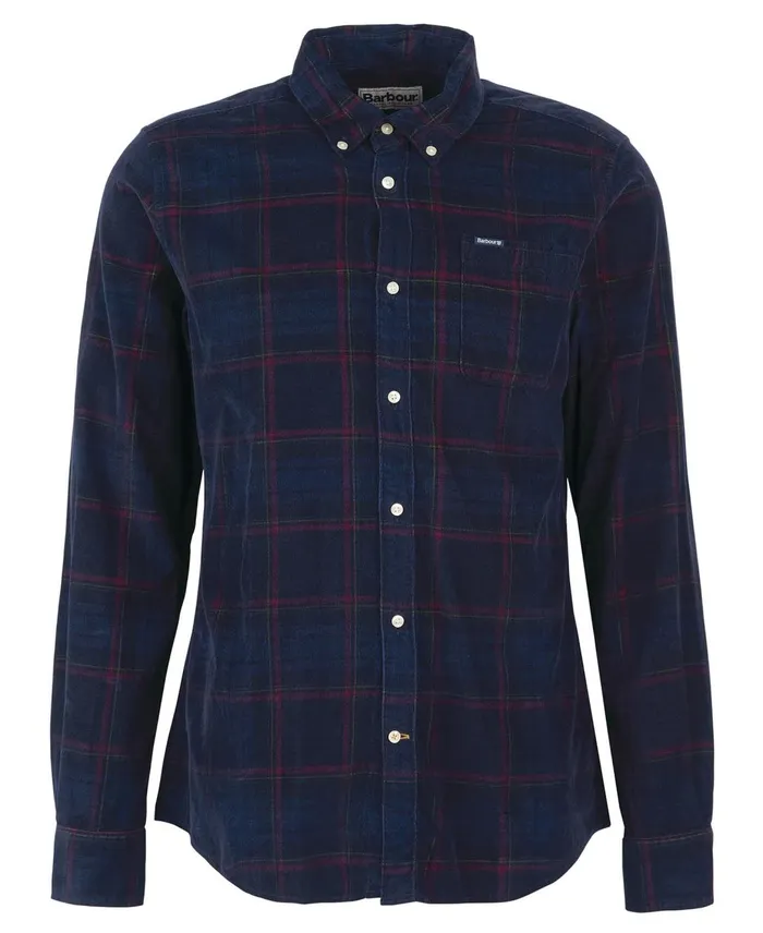 Men Shirts Barbour Southfield Tailored Shirt Grey Marl Men Shirts Barbour Southfield Tailored Shirt Grey Marl