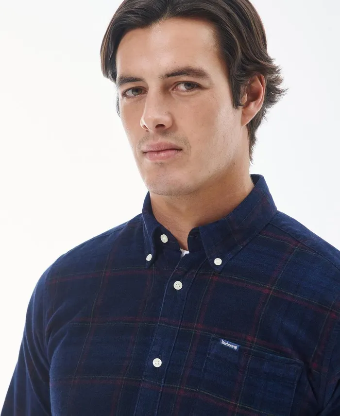 Men Shirts Barbour Southfield Tailored Shirt Grey Marl Men Shirts Barbour Southfield Tailored Shirt Grey Marl