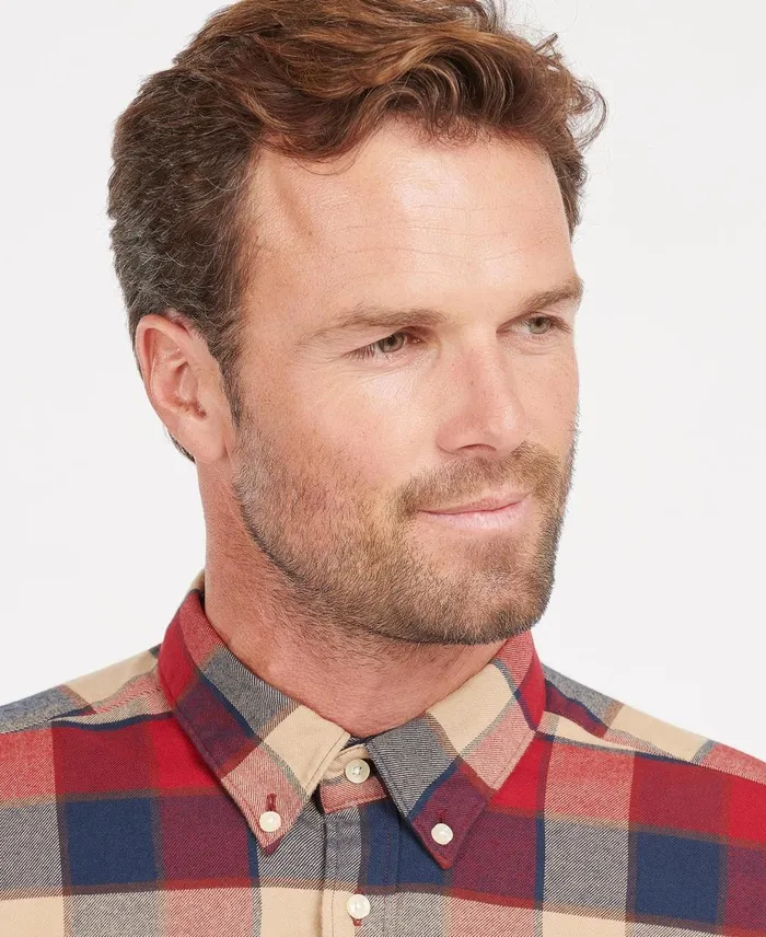 Men Shirts Barbour Valley Tailored Shirt Rich Red Men Shirts Barbour Valley Tailored Shirt Rich Red