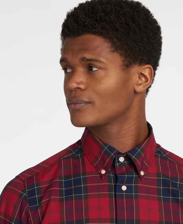 Men Shirts Barbour Wetheram Tailored Shirt Winter Red