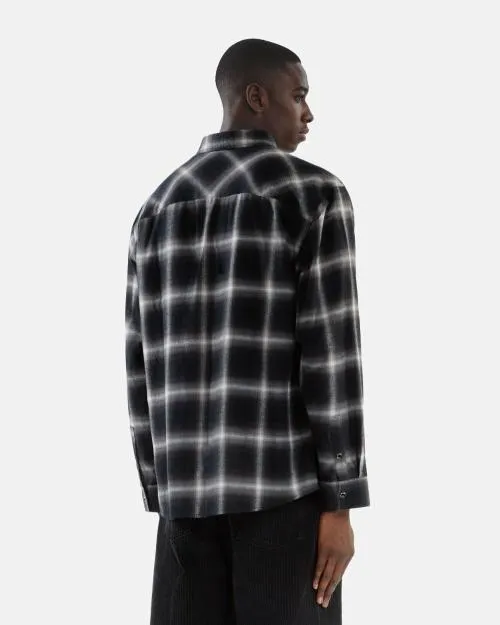 Men Shirts The Kooples Black And White Check Shirt Black Grey White