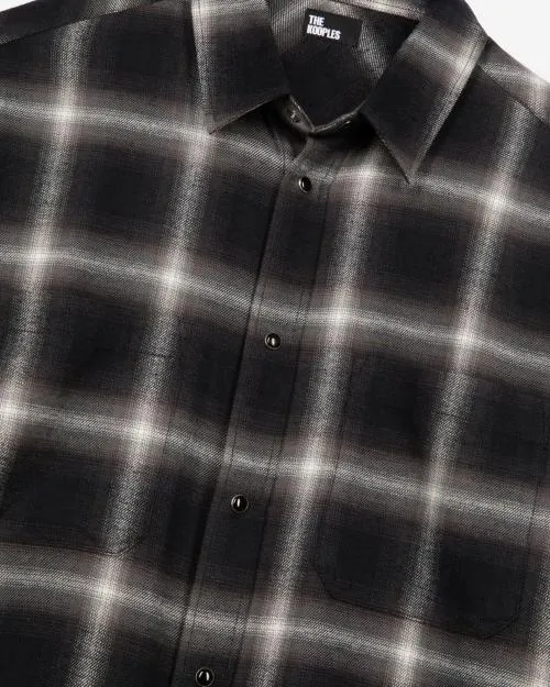 Men Shirts The Kooples Black And White Check Shirt Black Grey White