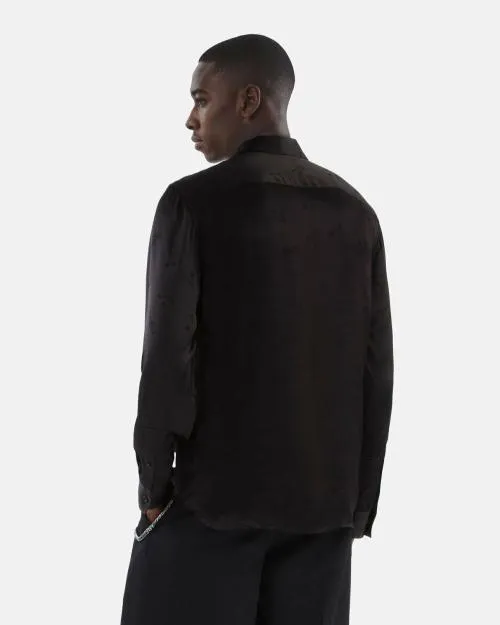 Men Shirts The Kooples Black Jacquard Shirt Black