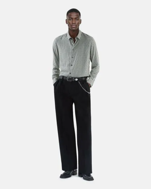 Men Shirts The Kooples Floral Print Shirt Black White