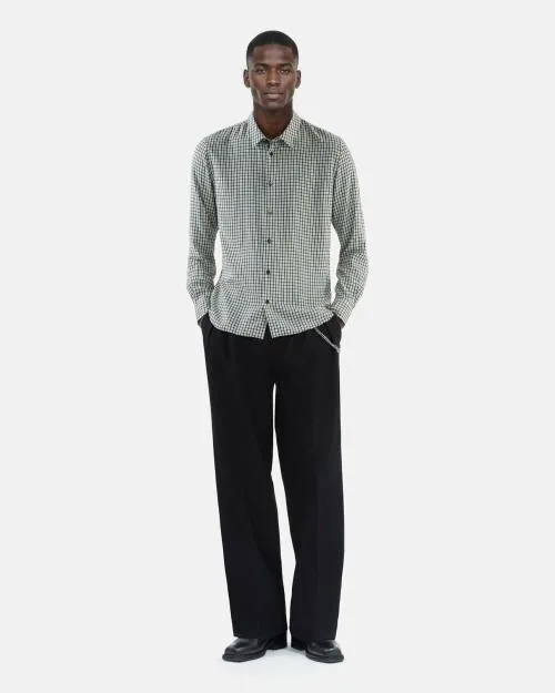 Men Shirts The Kooples Floral Print Shirt Black White