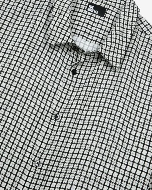 Men Shirts The Kooples Floral Print Shirt Black White