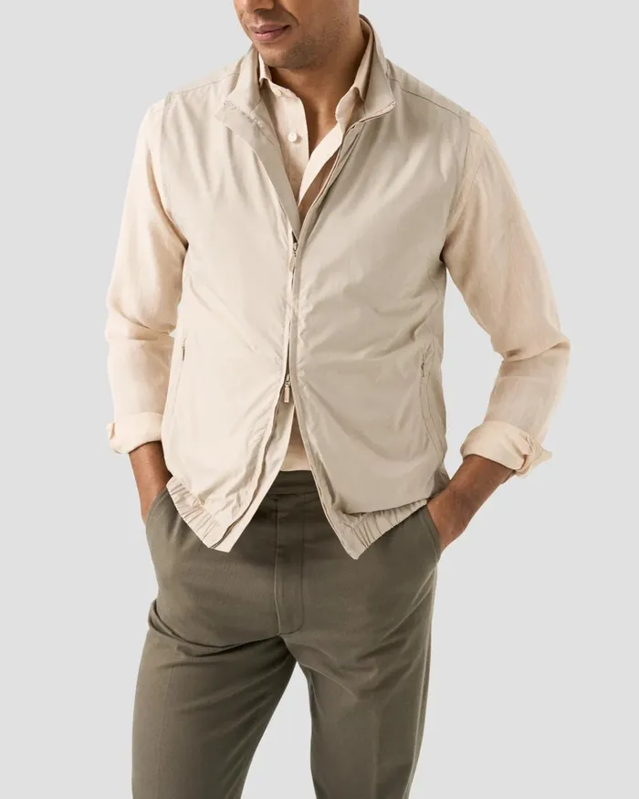 Men Solid Plain Weave Linen Shirt Brown Eton Casual Shirts Men Solid Plain Weave Linen Shirt Brown Eton Casual Shirts