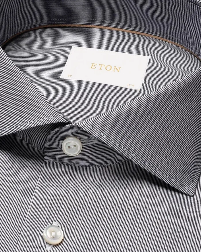 Men Striped Cotton Silk Shirt Blue Eton Casual Shirts Men Striped Cotton Silk Shirt Blue Eton Casual Shirts