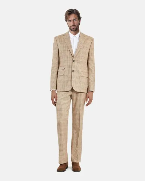 Men Suits The Kooples Beige Prince Of Wales Suit Jacket Beigebrown