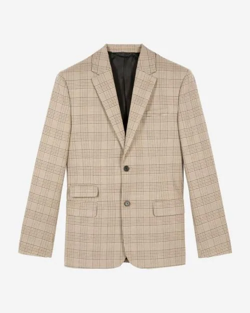 Men Suits The Kooples Beige Prince Of Wales Suit Jacket Beigebrown