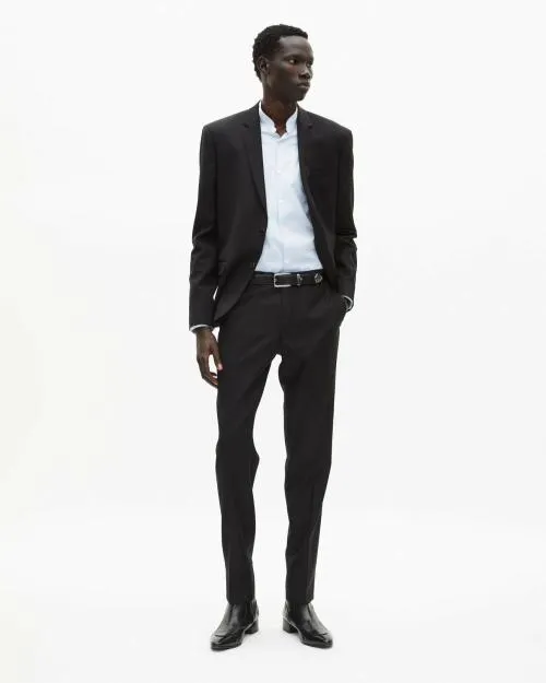 Men Suits The Kooples Black Wool Suit Jacket Tailored Fit Black