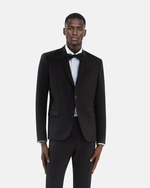 Men Suits The Kooples Black Wool Suit Jacket Tailored Fit Black