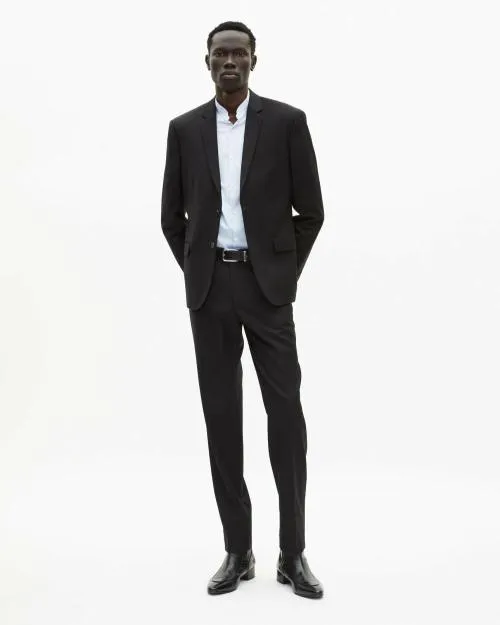 Men Suits The Kooples Black Wool Suit Jacket Tailored Fit Black