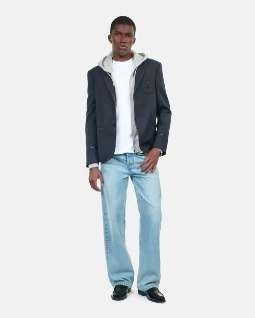 Men Suits The Kooples Navy Blue WoolBlend Jacket Dark Navy
