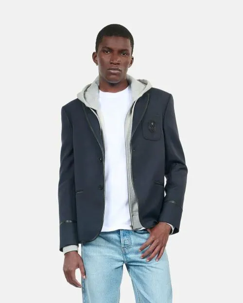 Men Suits The Kooples Navy Blue WoolBlend Jacket Dark Navy