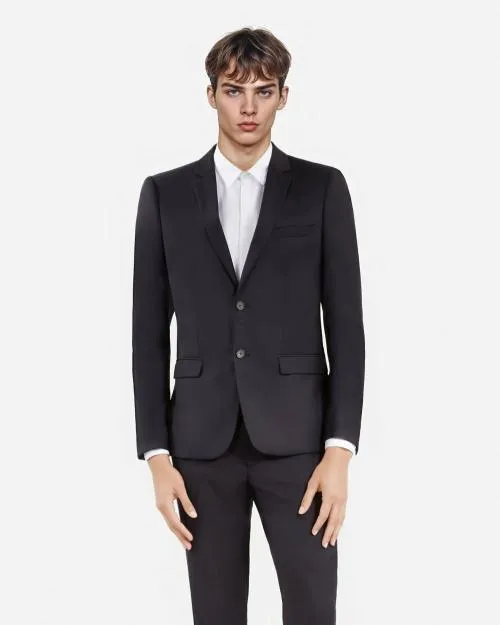 Men Suits The Kooples Navy Blue Wool Suit Jacket Straight Tailored Cut Dark Navy Men Suits The Kooples Navy Blue Wool Suit Jacket Straight Tailored Cut Dark Navy