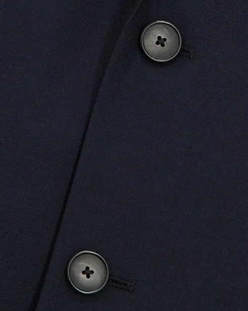 Men Suits The Kooples Navy Blue Wool Suit Jacket Straight Tailored Cut Dark Navy