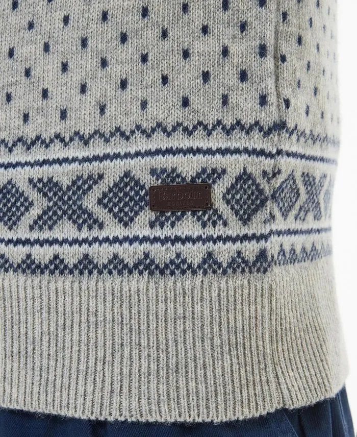 Men Sweaters Barbour Essential Fairisle Sweatshirt Forest Men Sweaters Barbour Essential Fairisle Sweatshirt Forest