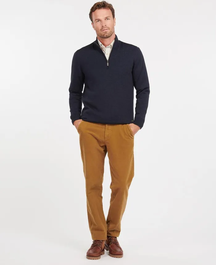 Men Sweaters Barbour Gamlan Half Zip Sweater Olive