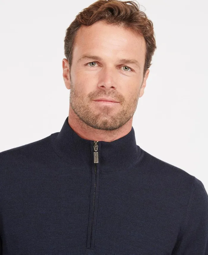 Men Sweaters Barbour Gamlan Half Zip Sweater Olive