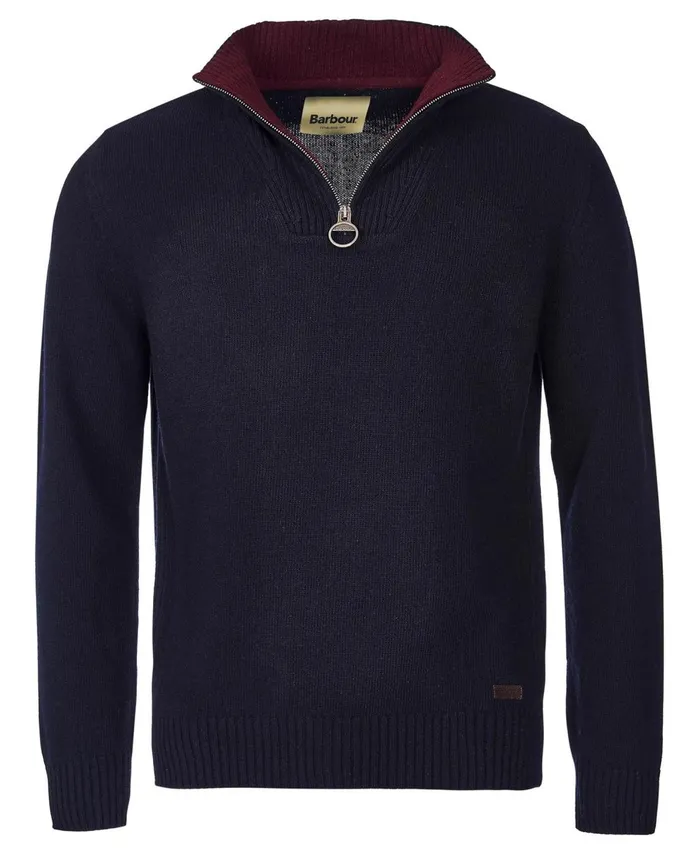 Men Sweaters Barbour Nelson Essential Half Zip Jumper Dark Sand Men Sweaters Barbour Nelson Essential Half Zip Jumper Dark Sand