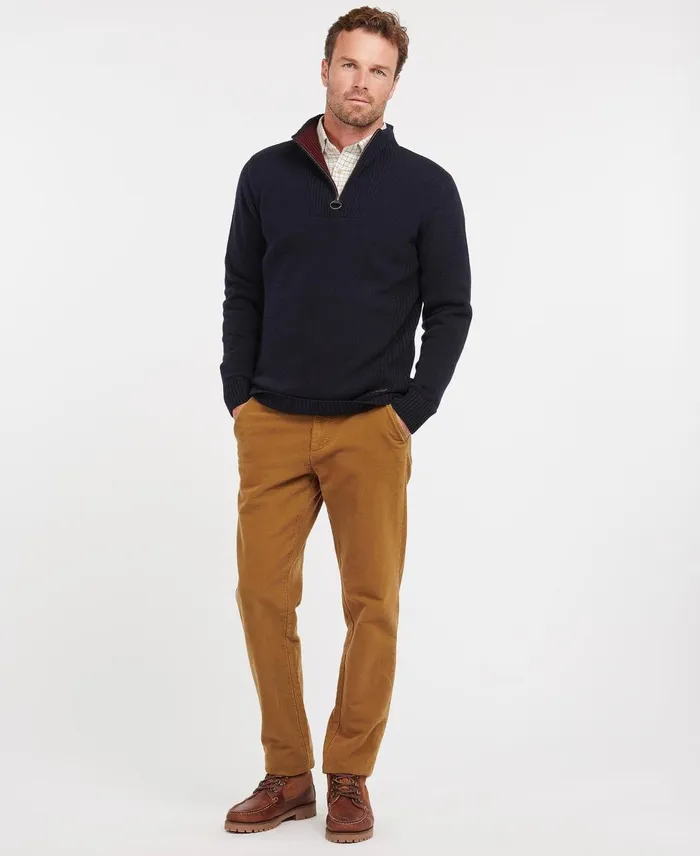 Men Sweaters Barbour Nelson Essential Half Zip Jumper Dark Sand Men Sweaters Barbour Nelson Essential Half Zip Jumper Dark Sand