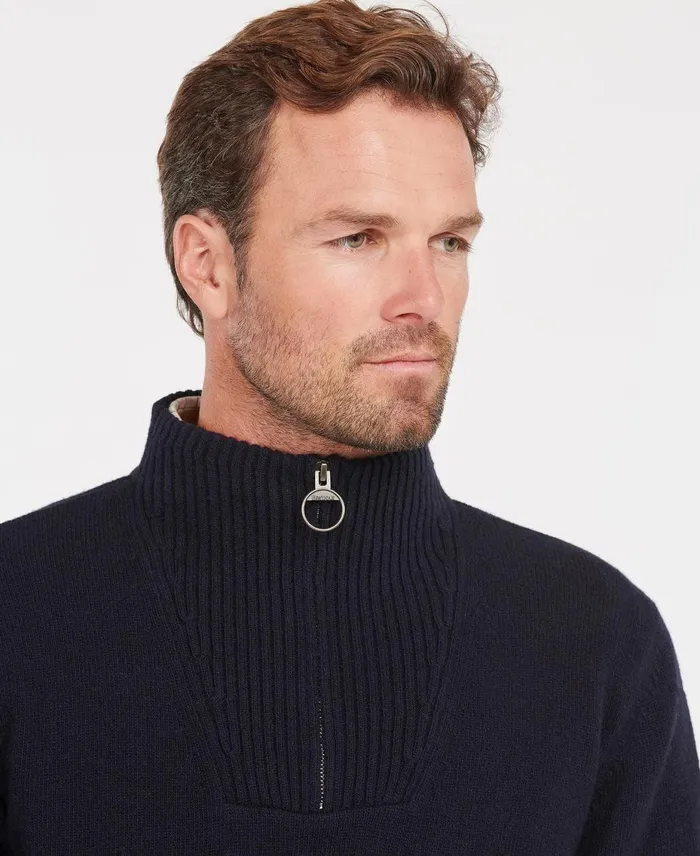 Men Sweaters Barbour Nelson Essential Half Zip Jumper Dark Sand Men Sweaters Barbour Nelson Essential Half Zip Jumper Dark Sand