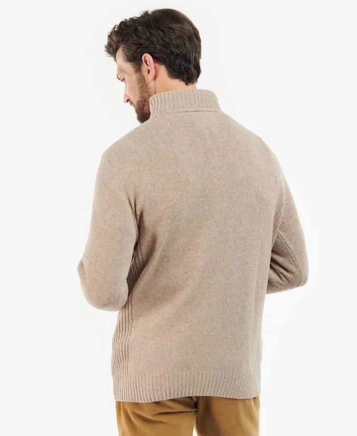 Men Sweaters Barbour Nelson Essential Half Zip Sweatshirt Dark Sand