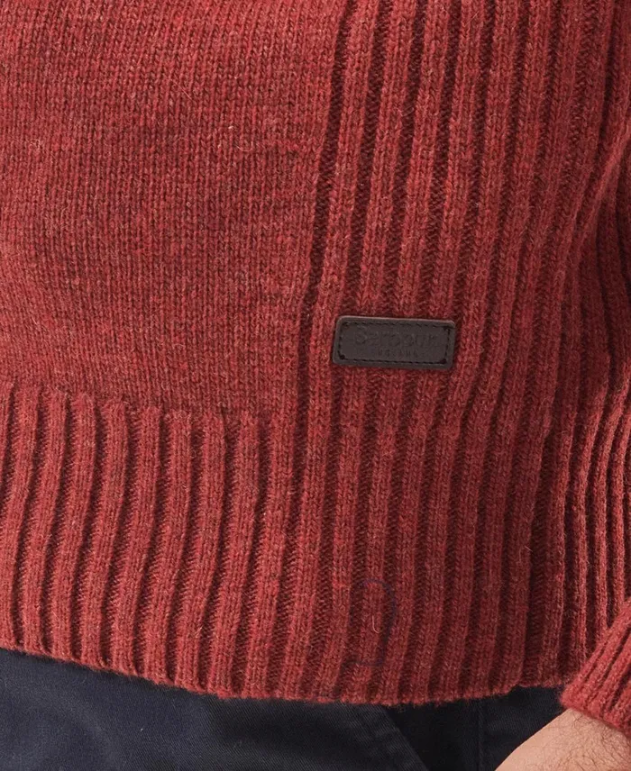 Men Sweaters Barbour Nelson Essential Half Zip Sweatshirt Dark Sand